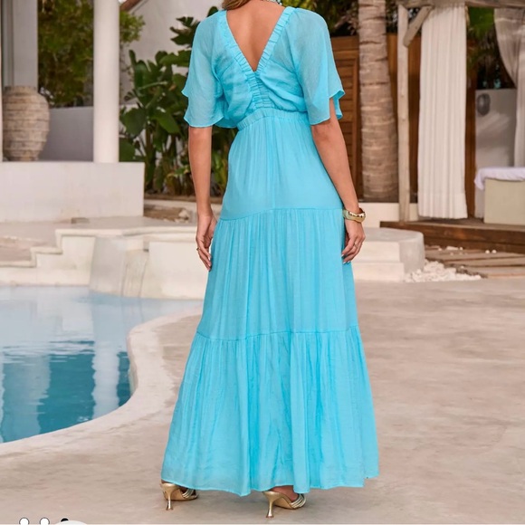 Boston Proper Light Blue Maxi Dress - Picture 2 of 4